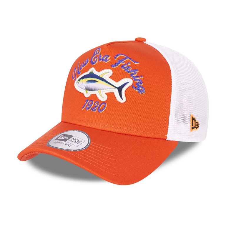 Gorras New Era Truckers Naranjas - New Era Fishing 09815NXWV